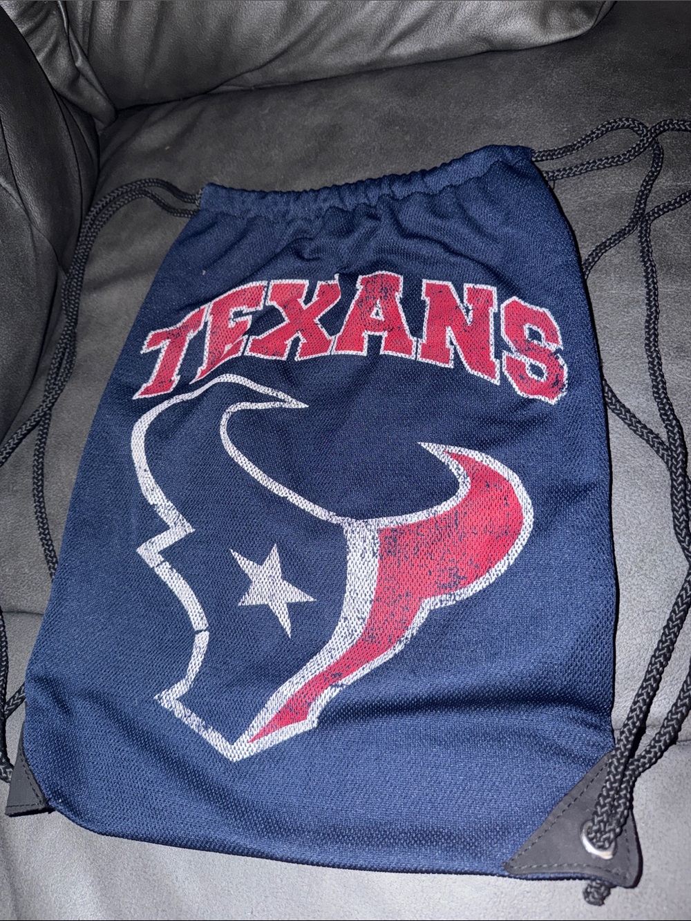 NFL Texans backpack Navy Drawstring Gym Bag